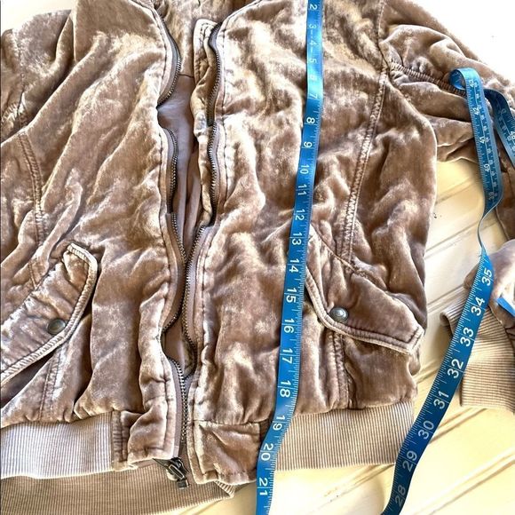 Free People Crushed Velvet Bomber Jacket - Picture 9 of 12